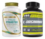 L- Arginina 100% Pura 120 Cáps + Pinus Pinaster Com Procianidinas 200mg + Vitamina E + Selênio + Zinco 60 Cápsulas