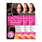 L'Oréal Paris Coloração Casting Creme Gloss Kit - 300 Castanho Escuro L'Oréal Paris Coloração Casting Creme Gloss Kit - 300 Castanho Escuro