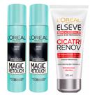L'Oréal Paris Magic Retouch + Ganhe Cicatri Renov Kit - Leave-In + 2 Corretivos Capilar Preto