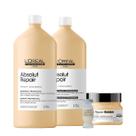 L'Oreal Professionnel Absolut Repair Salon Golden Shampoo Condicionador Litro Máscara e Power Repair (4 produtos) L'Oreal Professionnel Absolut Repair Salon Golden Shampoo Condicionador Litro Máscara e Power Repair (4 produtos)
