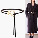 L0105-Cinto Com Fivela Grande Couro Preto Marrom Festa Moderno Luxo L0105-Cinto Com Fivela Grande Couro Preto Marrom Festa Moderno Luxo