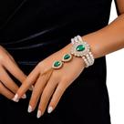 L0278-Pulseira Bijuteria Festa Luxo Jade Brilho Pérola D01106