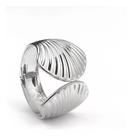 L03111-Pulseira Bijuteria Festa Luxo Bracelete Largo Textura N3007