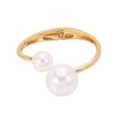 L03112-Pulseira Feminino Bracelete Pérola Brnaca Barroca Dourado Festa Réveillon Casamento Noiva Namorados