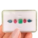 L0451 4,93ct 5ø - Topázio London Blue + Rubelita +