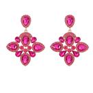 L09-L1939-Brinco Feminino Gota Strass Zirconia Rosa Pink Grande Festa Noiva Formatura Namorada Debutante Presente Brilho L09-L1939-Brinco Feminino Gota Strass Zirconia Rosa Pink Grande Festa Noiva Formatura Namorada Debutante Presente Brilho