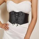 L1214-Cinto Largo Para Vestido Amarração Corset Cintura Fina Luxo