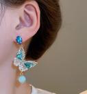 L19110-Brinco Feminino Borboleta Strass Zirconia Azul Turquoise Luxo Festa Noiva Formatura Dia Maes Namorada Brilhante L19110-Brinco Feminino Borboleta Strass Zirconia Azul Turquoise Luxo Festa Noiva Formatura Dia Maes Namorada Brilhante