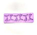 L39 Molde de silicone pirulito cauda de sereia para decorar