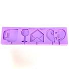 L44 Molde de silicone pirulito namorados taça coração drink para decorar
