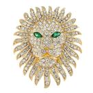 L4413-Broche Feminino Masculino Para Roupa Vestido Terno Presente Coleção Festa Brilho Luxo Pedraria Strass Leão