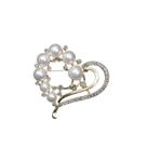 L4901-Broche Feminino vintage Personalizado Para Roupa Vestido Terno Festa Presente Coleção Coração Pérola