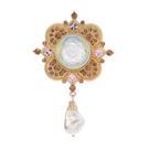 L5710-Broche Feminino vintage Personalizado Para Roupa Vestido Terno Festa Presente Coleção Pérola Elegante Redondo