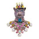 L5715-Broche Feminino Masculino Personalizado Para Roupa Vestido Terno Presente Coleção Festa Urso Pérola Coroa Animal