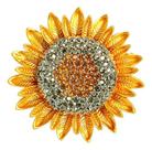L5716-Broche Feminino vintage Personalizado Para Roupa Vestido Terno Festa Presente Coleção Girassol Flor Strass
