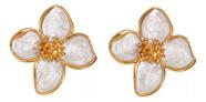 L6932-Brinco Aço Inoxidável Luxo Flor Delicado Charme 4o31150