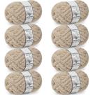 Lã Chunky Cozyful 10 Chenille 8 novelos 23 m 226 g cáqui