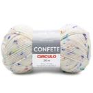 Lã Confete Círculo 100g - Cor 8176 - Off White