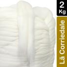 Lã Corriedale para Tricô Gigante Branca - 2Kg