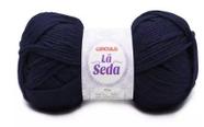Lã Seda Círculo 100g - Cor 2584 Azul Marinho - Fio para Tricô e Crochê