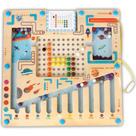 Labirinto Tabuleiro Magnético De Madeira Brinquedo Montessori Infantil TEA Autismo Educativo Tema Espacial Kizumba