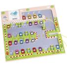 Labirinto Tabuleiro Magnético De Madeira Brinquedo Montessori TEA Autismo Educativo Tema Estacionamento Alfabeto Educativo Coloridos Madeira Kizumba