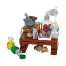 Laboratório De Alquimia Medieval, Bancada De Bruxas, Frascos De Cristal, Móveis, Blocos Educacionais