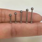 Labret aço cirúrgico bolinha rosqueável 1,2mm