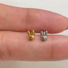 Labret em aço cirúrgico coelhinho dourado com rosca interna Labret em aço cirúrgico coelhinho dourado com rosca interna