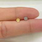 LABRET EM AÇO CIRÚRGICO COM FLOR LISA - 1,2mm LABRET EM AÇO CIRÚRGICO COM FLOR LISA - 1,2mm