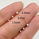 Labret titânio australiano push pin sem garrinha - dourado