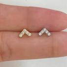 LABRET TITÂNIO KHINA COM ZIRCÔNIAS DOURADO - 1,2mm
