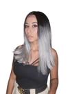 Lace Front Platinada lisa Long Bob fibra premium 45 Cm Envio Grátis Lace Front Platinada lisa Long Bob fibra premium 45 Cm Envio Grátis