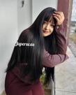 Lacewig, peruca, castanho, castanho escuro, premium, lisa, 75cm - juperucas