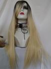 Lacewig, peruca, loira, preta, franja, premium, lisa, 75cm