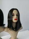 Lacewig, peruca, preta, curta, lisa, premium