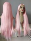 Lacewig, peruca, rosa, rosa claro, premium, lisa, 75cm