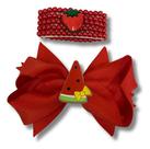 Laço Cabelo Com 5 Pulseiras Infantil Melancia E Maça Festa - Laço Cabelo Com 5 Pulseiras Infantil Melancia E Maça Festa -