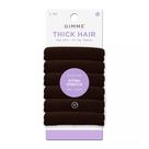 Laço de cabelo GIMME Thick Hair Extra Stretch Castanho Escuro, Pacote com 6