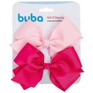 Laço de cabelo Infantil Ki com 2 unidades modelo presilha Rosa Pink Buba