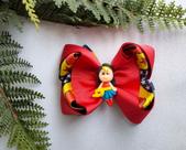 Laço de cabelo infantil vermelho