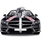 Laço de carro WILLBOND 50 cm Silver Birthday Pull Ribbon