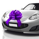 Laço de carro Zoe Deco roxo, laço gigante de 18" para presentes