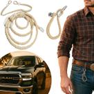 Laço De Couro Cru Retrovisor Carro Penduricalho Liso/Argola