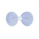Laço de crochê 3x5cm cor 006 azul bebê pct c/10 unidades