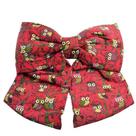 Laco de Natal 28cm Estampa Coruja - KIT COM 6 UNID