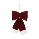 Laço De Natal Em Veludo Vermelho Com Corda Para Decoração De Casa, Guirlandas, Cercas, Escadas,