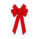 Laço De Natal Vermelho Para Árvore Com Borda Dourada Brilhante Grande Decoração Para Porta Externa