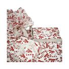 Laço De Papel De Seda Vermelho De Natal Com Bambu, Presentes Do Papai Noel, Meias De Natal,