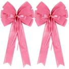 Laço de serapilheira rosa Tree Topper Hongsome, 2 peças, 28x50 cm Laço de serapilheira rosa Tree Topper Hongsome, 2 peças, 28x50 cm